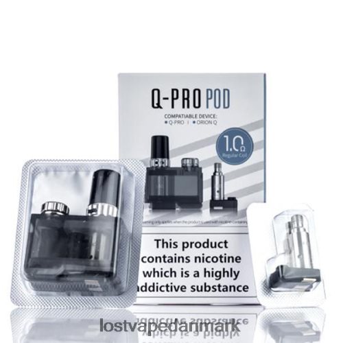 Lost Vape Orion q-pro pod sæt | 1 pod + 2 spoler 1.ohm spoler P4HP405 Lost Vape Flavors Danmark