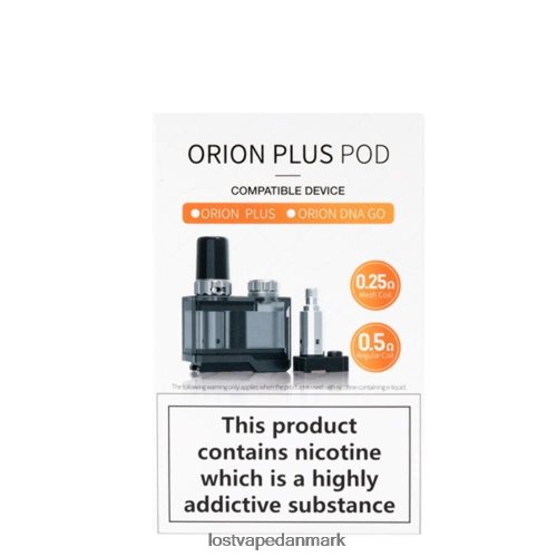 Lost Vape Orion plus dna pod patronpakke | inkluderer 2 spoler fast P4HP407 Lost Vape Review Danmark