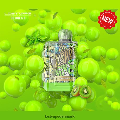 Lost Vape Orion engangsbar | 7500 pust | 18ml | 50 mg guld kiwi mynte P4HP89 Lost Vape Contact