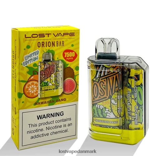 Lost Vape Orion engangsbar | 7500 pust | 18ml | 50 mg hawaiiansk bang P4HP97 Lost Vape Review Danmark