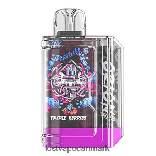Lost Vape Orion engangsbar | 7500 pust | 18ml | 50 mg tredobbelte bær P4HP65 Lost Vape Flavors Danmark