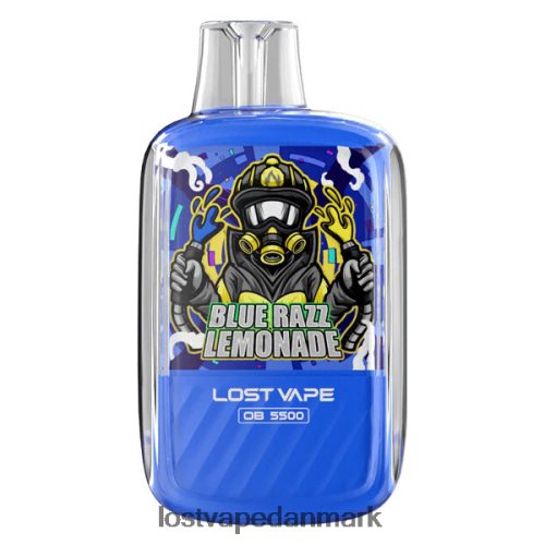 Lost Vape Orion ob5500 5500 pust 14ml 50mg engangs blå razz limonade P4HP2 Lost Vape Copenhagen
