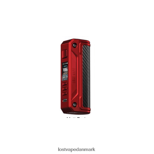 Lost Vape Thelema solo 100w mod mat rød/kulfiber P4HP253 Lost Vape Near Me
