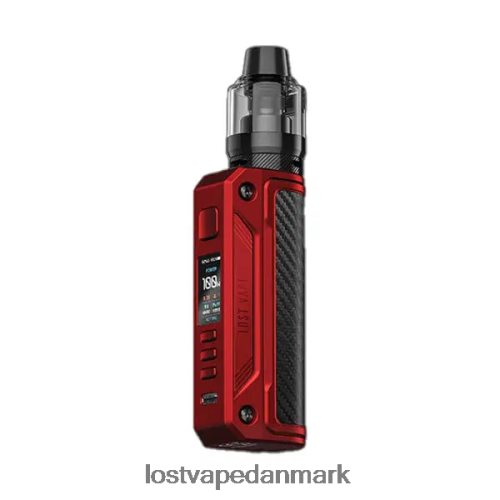 Lost Vape Thelema solo 100w sæt mat rød/kulfiber P4HP172 Lost Vape Copenhagen